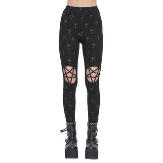 kalhoty dámské (legíny) DEVIL FASHION - Hollow Out Cross, DEVIL FASHION